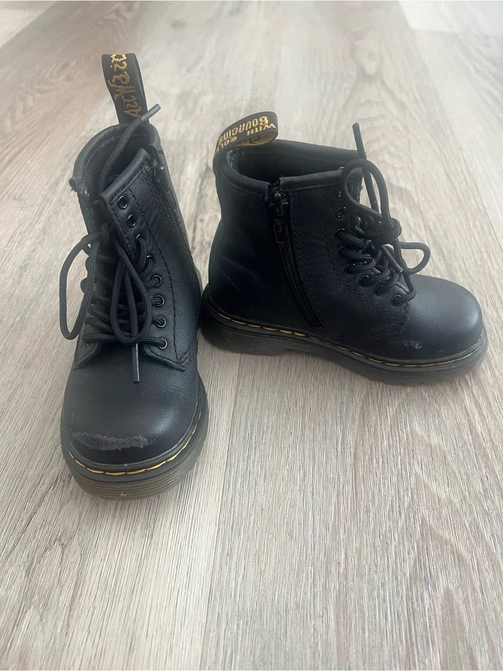 Dr. Martens kids Black Combat Boots